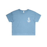 Anchor Crop Top Carolina Blue