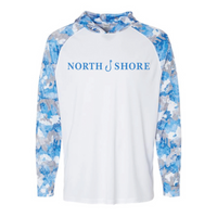 North Shore UV White/Blue Camo Hood