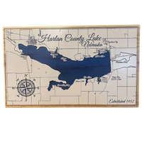 Mini Harlan County Lake Map (7.25" x 12")